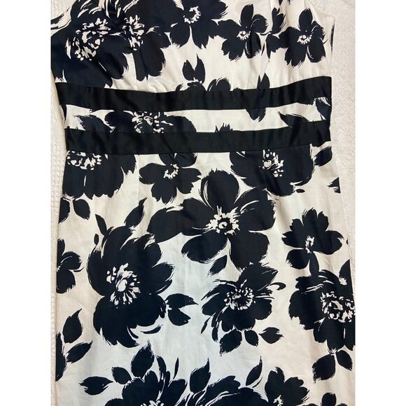 Jolibel Petite Women's Black Floral Print Sleeveless Shift Cotton Dress … - Picture 6 of 11